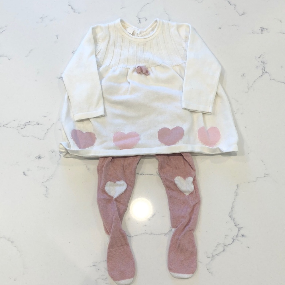 First Impression Heart Knitted Dress